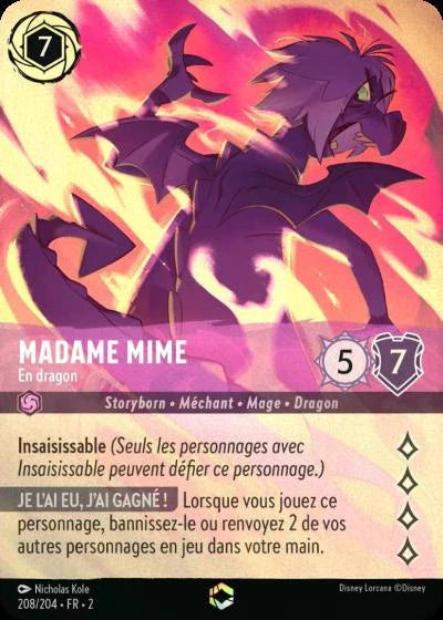 Carte Lorcana 208/204 Madame Mime Enchantée | LorenZone