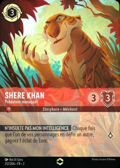 Carte Lorcana 212/204 Shere Khan Enchantée | LorenZone