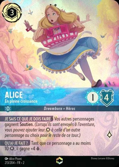 Carte Lorcana 213/204 Alice Enchantée | LorenZone