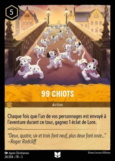 Carte Lorcana 024/204 99 chiots | LorenZone