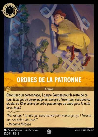 Carte Lorcana 025/204 Ordres de la patronne Foil | LorenZone