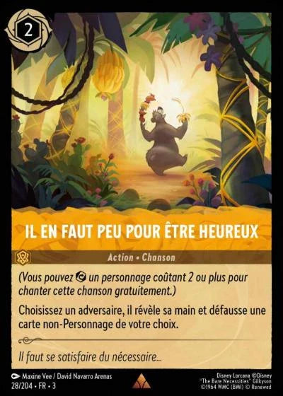 Carte Lorcana 028/204 Il en faut peu pour être heureux Foil | LorenZone