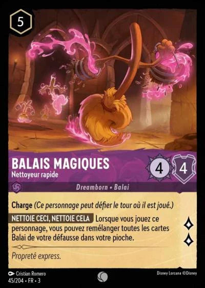 Carte Lorcana 045/204 Balais magiques Foil | LorenZone