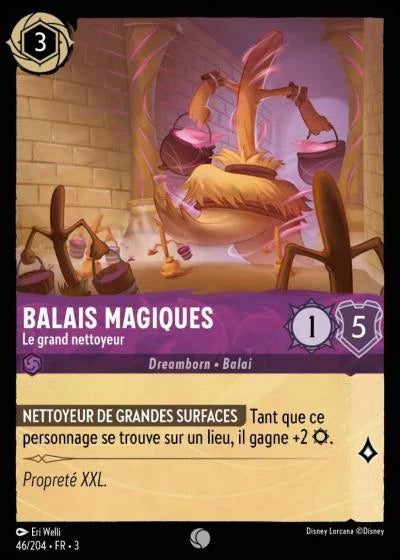 Carte Lorcana 046/204 Balais magiques Foil | LorenZone