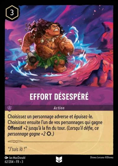 Carte Lorcana 062/204 Effort désespéré Foil | LorenZone
