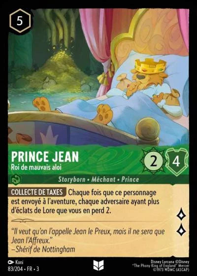 Carte Lorcana 083/204 Prince Jean Foil | LorenZone