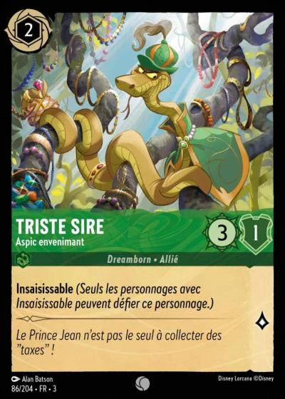 Carte Lorcana 086/204 Triste Sire Foil | LorenZone