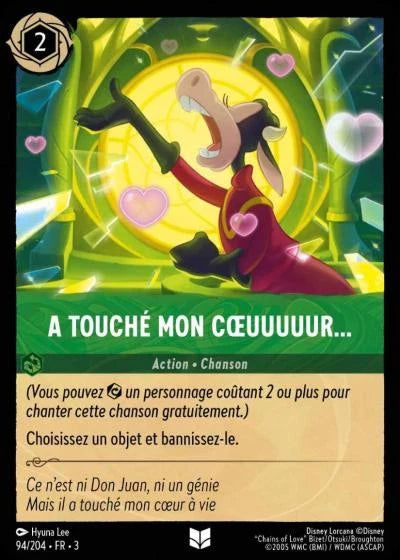Carte Lorcana 094/204 A touché mon cœuuuuur… Foil | LorenZone