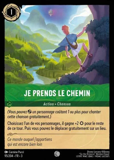 Carte Lorcana 095/204 Je prends le chemin Foil | LorenZone