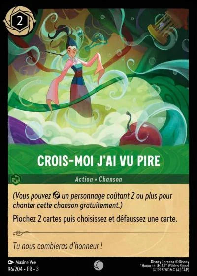 Carte Lorcana 096/204 Crois-moi j'ai vu pire Foil | LorenZone