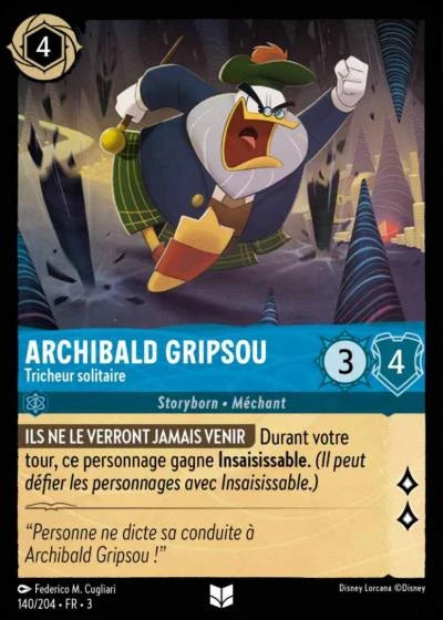Carte Lorcana 140/204 Archibald Gripsou Foil | LorenZone