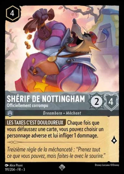 Carte Lorcana 191/204 Shérif de Nottingham Foil | LorenZone