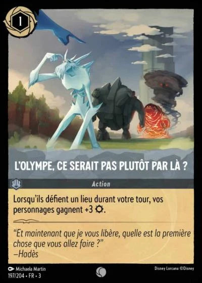Carte Lorcana 197/204 L'Olympe, ce serait pas plutôt par là ? Foil | LorenZone