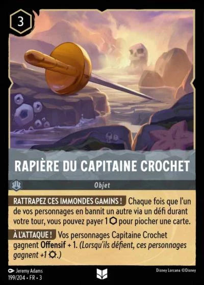 Carte Lorcana 199/204 Rapière du Capitaine Crochet Foil | LorenZone