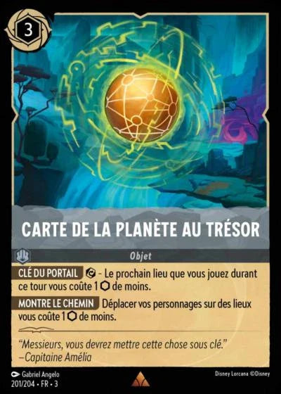 Carte Lorcana 201/204 Carte de la Planète au Trésor Foil | LorenZone