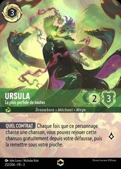 Carte Lorcana 212/204 Ursula Enchantée | LorenZone