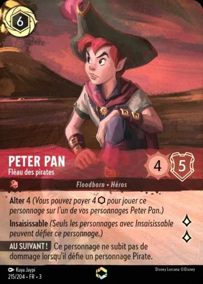 Carte Lorcana 215/204 Peter Pan Enchantée | LorenZone