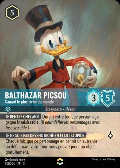 Carte Lorcana 218/204 Balthazar Picsou Enchantée | LorenZone