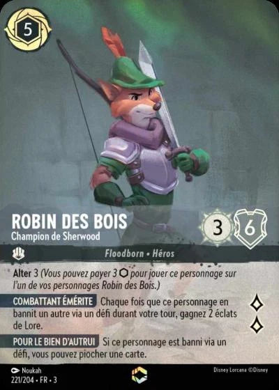 Carte Lorcana 221/204 Robin des Bois Enchantée | LorenZone