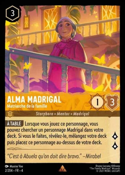 Carte Lorcana 002/204 Alma Madrigal Foil | LorenZone