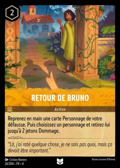 Carte Lorcana 026/204 Retour de Bruno Foil | LorenZone