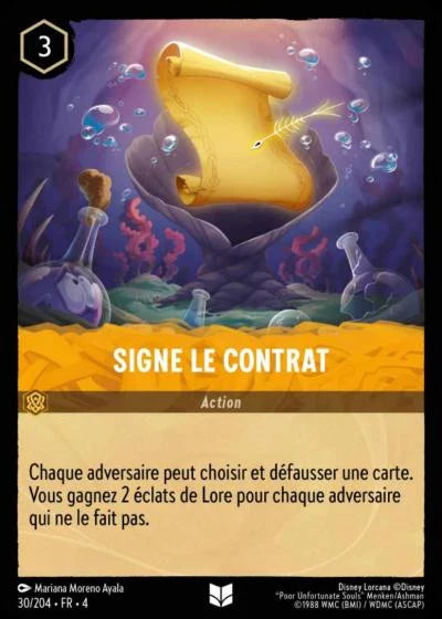Carte Lorcana 030/204 Signe le contrat Foil | LorenZone
