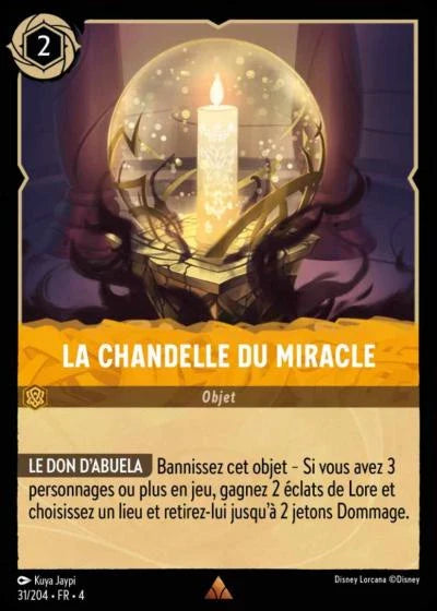 Carte Lorcana 031/204 La Chandelle du Miracle Foil | LorenZone
