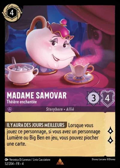 Carte Lorcana 052/204 Madame Samovar Foil | LorenZone
