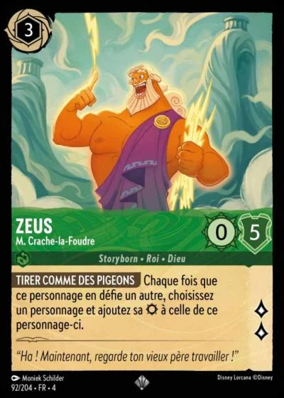 Carte Lorcana 092/204 Zeus Foil | LorenZone