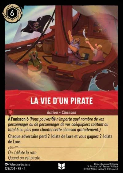 Carte Lorcana 128/204 La vie d'un pirate Foil | LorenZone