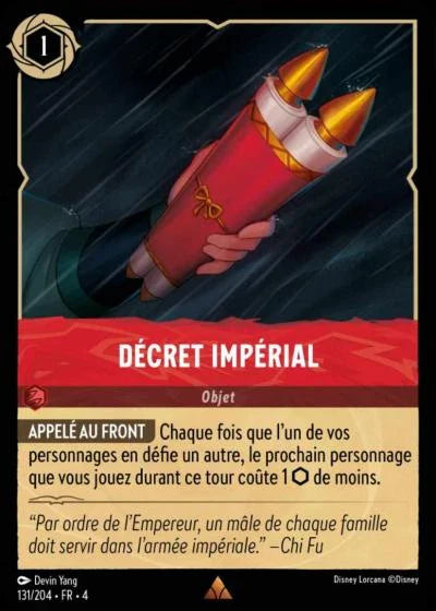 Carte Lorcana 131/204 Décret Impérial Foil | LorenZone