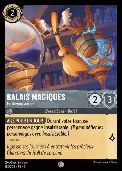 Carte Lorcana 185/204 Balais magiques Foil | LorenZone
