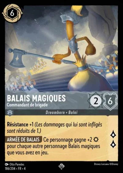 Carte Lorcana 186/204 Balais magiques Foil | LorenZone