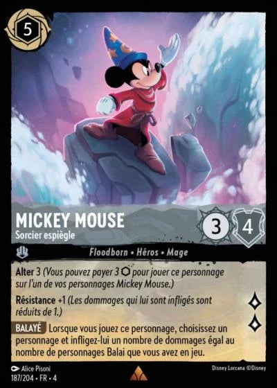 Carte Lorcana 187/204 Mickey Mouse Foil | LorenZone