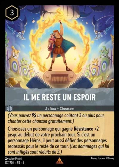 Carte Lorcana 197/204 Il me reste un espoir Foil | LorenZone