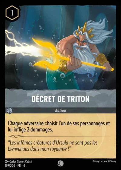 Carte Lorcana 199/204 Décret de Triton Foil | LorenZone