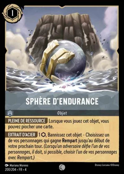 Carte Lorcana 200/204 Sphère d'endurance Foil | LorenZone