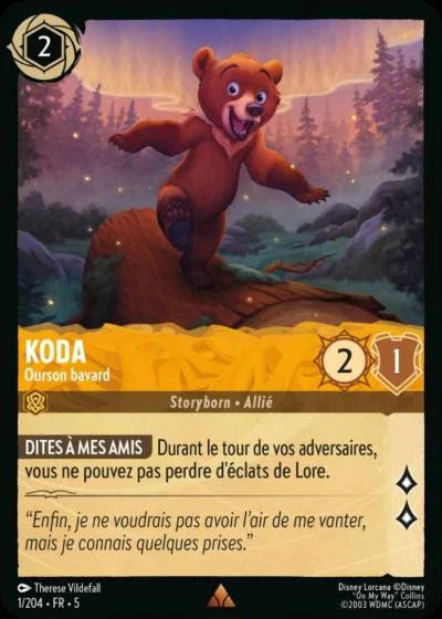 Carte Lorcana 001/204 Koda Foil | LorenZone