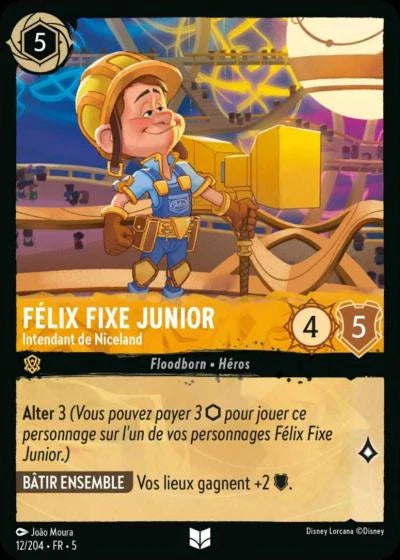 Carte Lorcana 012/204 Félix Fixe Junior Foil | LorenZone