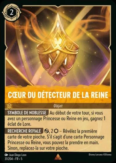 Carte Lorcana 031/204 Cœur du détecteur de la Reine Foil | LorenZone