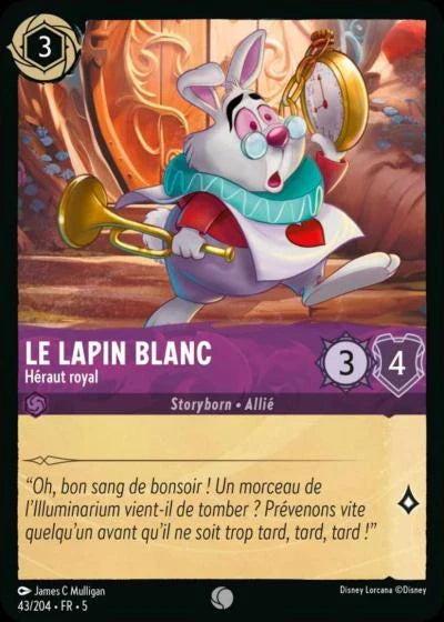 Carte Lorcana 043/204 Le lapin blanc Foil | LorenZone