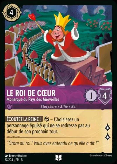 Carte Lorcana 057/204 Le Roi de Cœur Foil | LorenZone