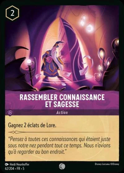 Carte Lorcana 062/204 Rassembler Connaissance et Sagesse Foil | LorenZone