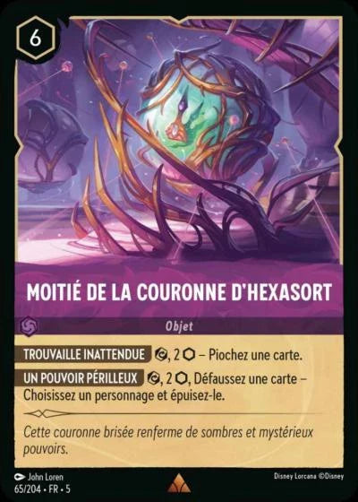 Carte Lorcana 065/204 Moitié de la Couronne d'Hexasort Foil | LorenZone