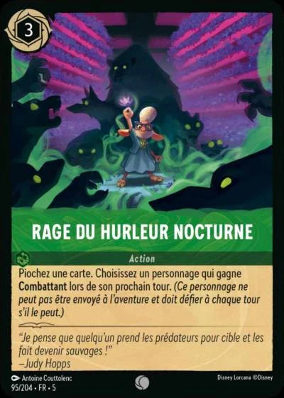 Carte Lorcana 095/204 Rage du Hurleur nocturne Foil | LorenZone