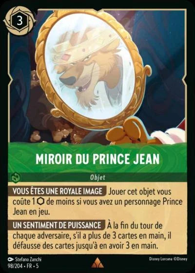 Carte Lorcana 098/204 Miroir du Prince Jean Foil | LorenZone
