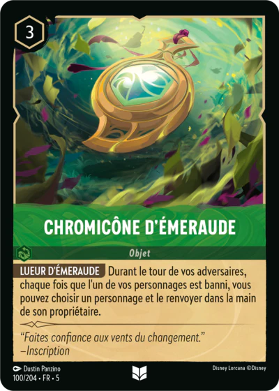 Carte Lorcana 100/204 Chromicône d'Émeraude Foil | LorenZone