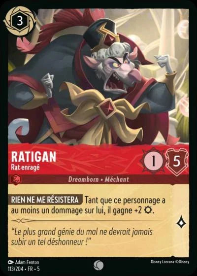 Carte Lorcana 113/204 Ratigan Foil | LorenZone