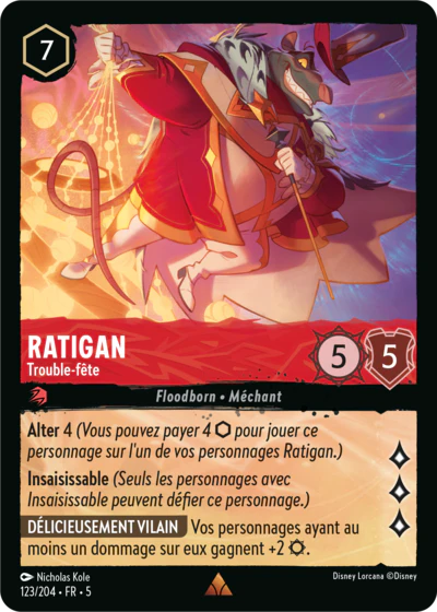 Carte Lorcana 123/204 Ratigan Foil | LorenZone