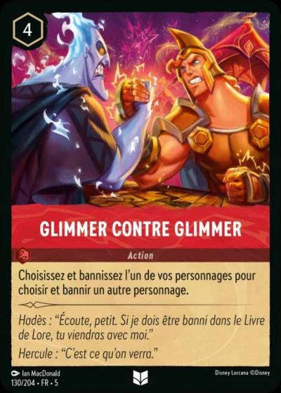 Carte Lorcana 130/204 Glimmer contre Glimmer Foil | LorenZone